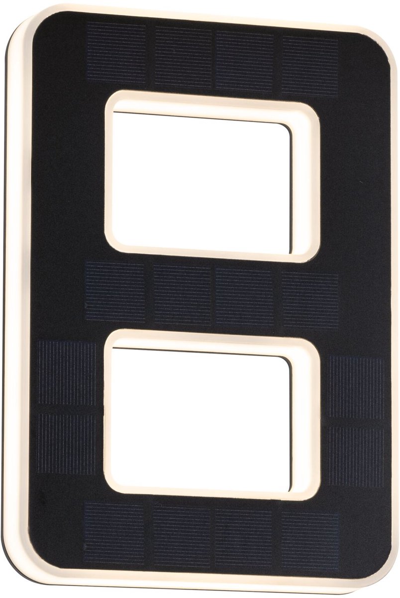 Paulmann 79849 4000870798492 Eclairage solaire pour numéro de maison CEE: A (A - G) 0.20 W blanc chaud noir