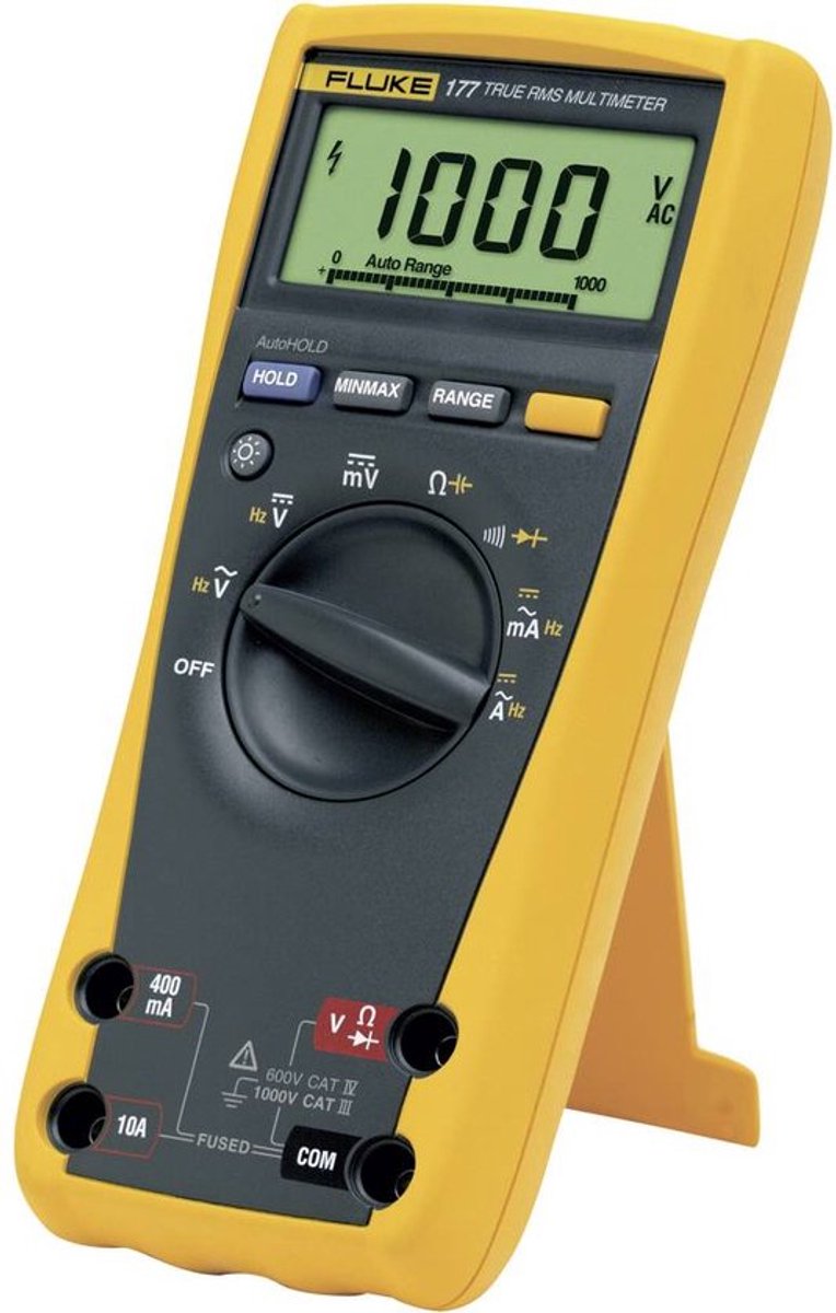 Multimètre Fluke 1592874 numérique avec rétroéclairage de lécran CAT III 1000 V, CAT IV 600 V Affichage (nombre de points): 6000