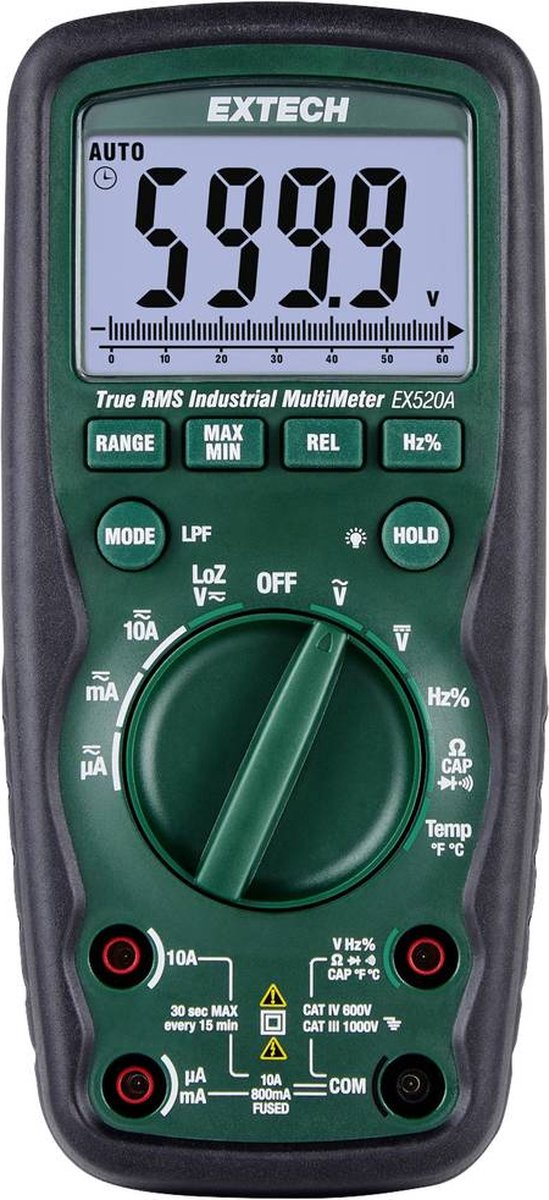 Extech Extech EX520A Multimètre numérique LoZ CAT IV 600 V Affichage (nombre de points): 6000