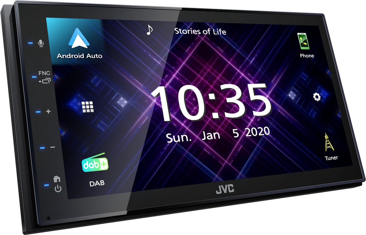 JVC KWM565DBT Ampli-tuner multimédia 2 DIN connexion possible à une caméra de recul, tuner DAB+, kit mains libres bluetooth