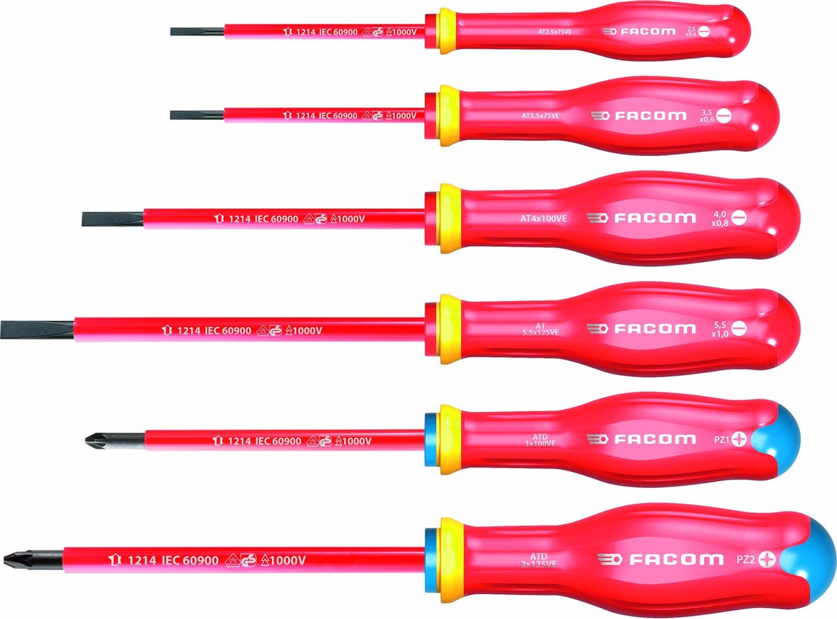 Facom pour électricien Jeu de tournevis 6 pièces