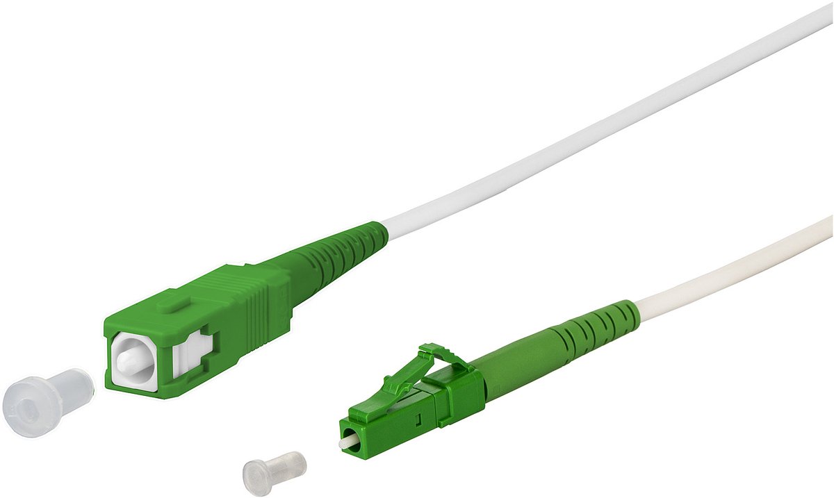 METZ CONNECT OpDAT cordon de brassage, SC-S APC/LC-S APC OS2, 20 m