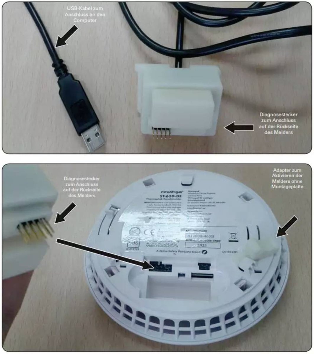 FireAngel Câble/logiciel de diagnostic