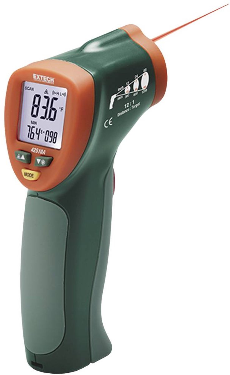 Extech 42510A Mini-thermomètre IR Optique 12:1 -50 - +650 °C