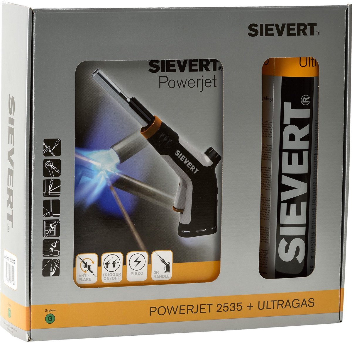 Sievert PowerJet Ultra Set Lampe à souder 2100 °C avec bouteille de gaz 1 set