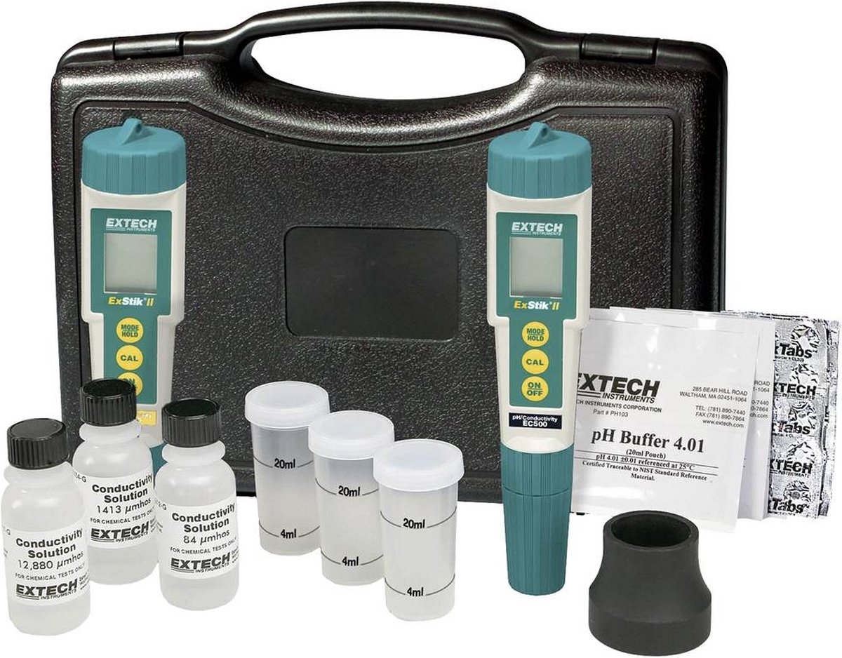 Extech EC510 Appareil de mesure de la conductivité conductivité, température, pH, particules dissoutes, salinité