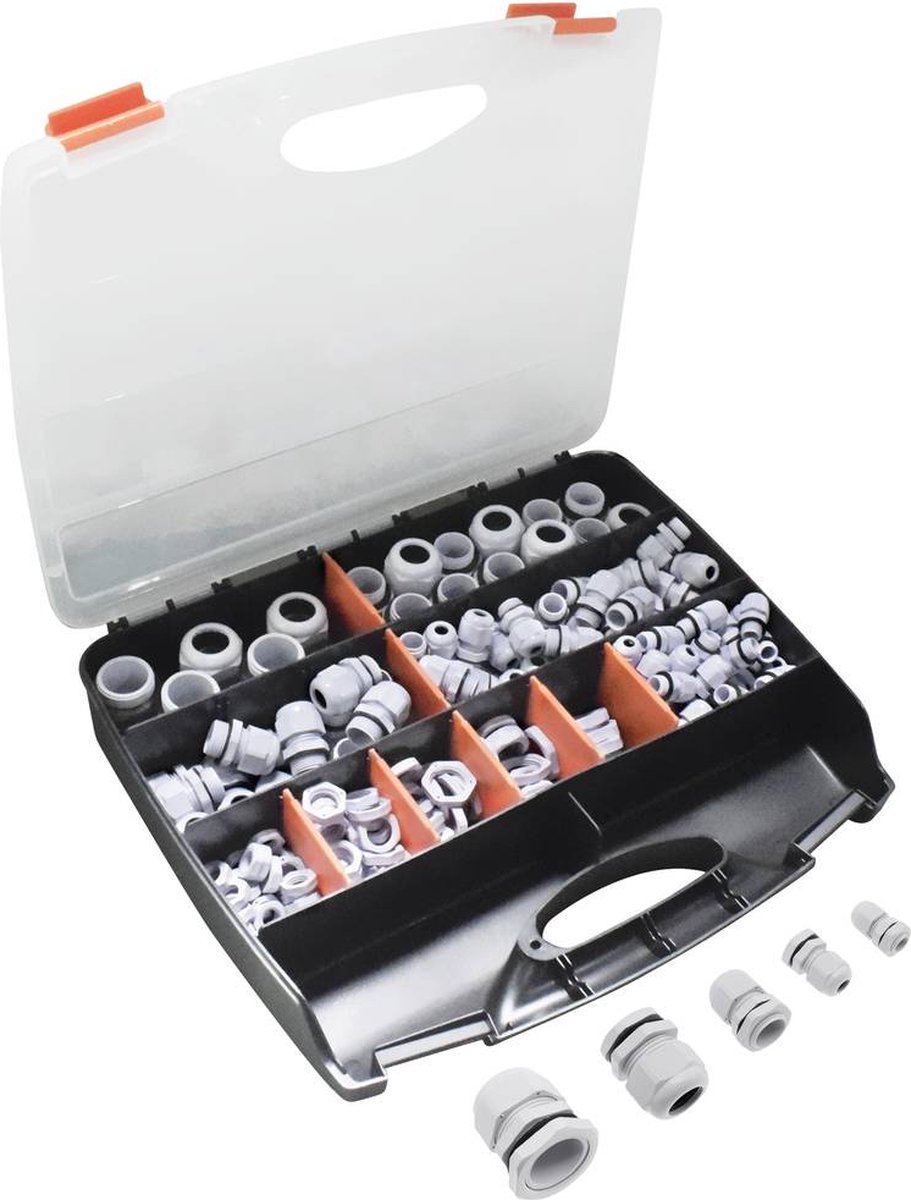 Quadrios 2009CA109 Assortiment de presse-étoupes étanche PA66 gris clair (RAL 7035) 1 set