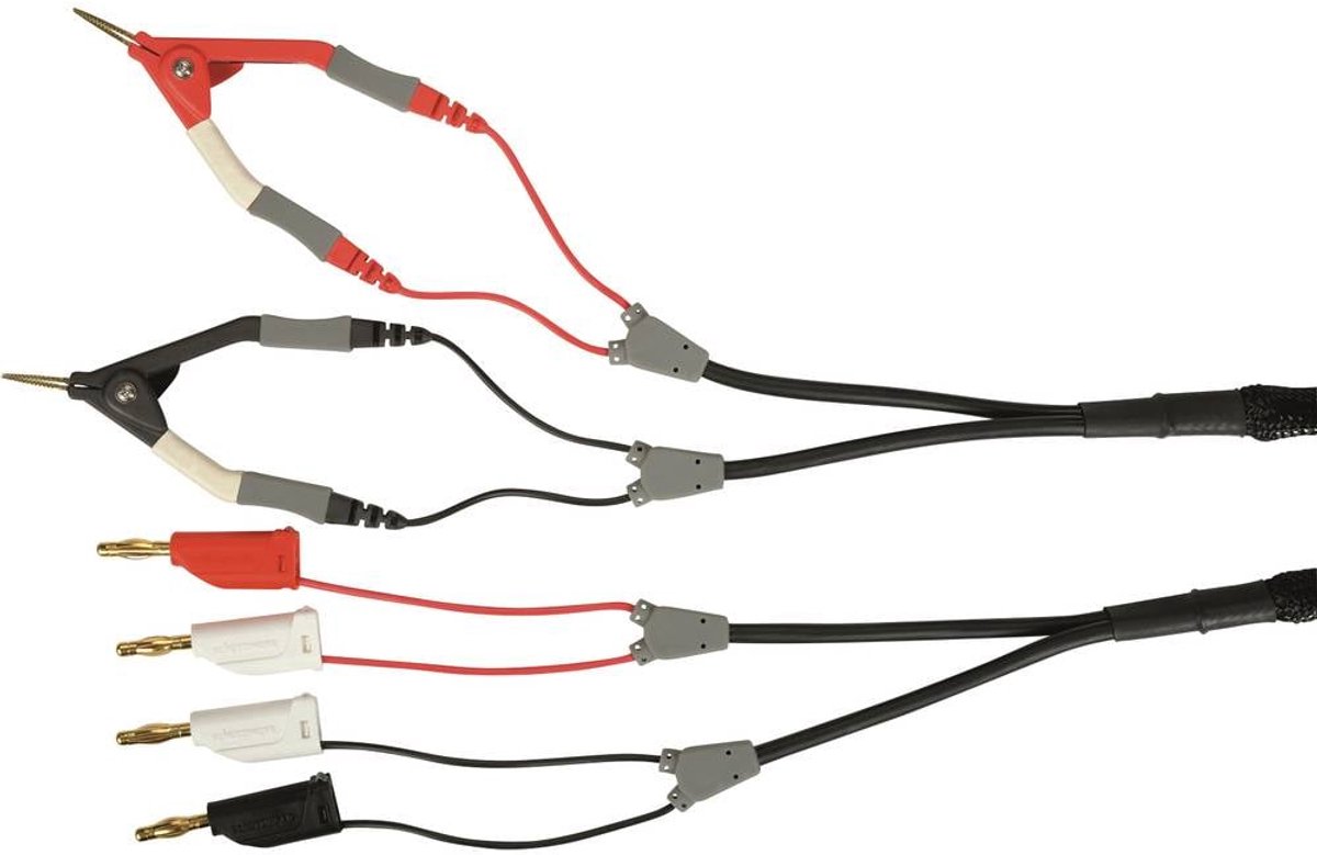 Schützinger Cordon de mesure mâle 4 mm Pince Kelvin 70.00 cm noir, rouge, blanc 1 pc(s)