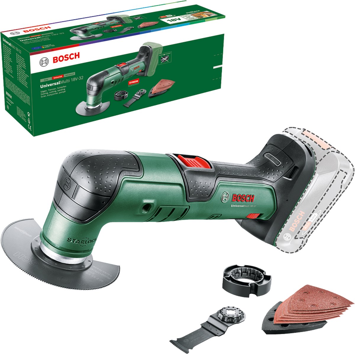 Bosch Home and Garden UniversalMulti 18V-32 0603105000 Outil multifonction sans fil sans batterie 18 V