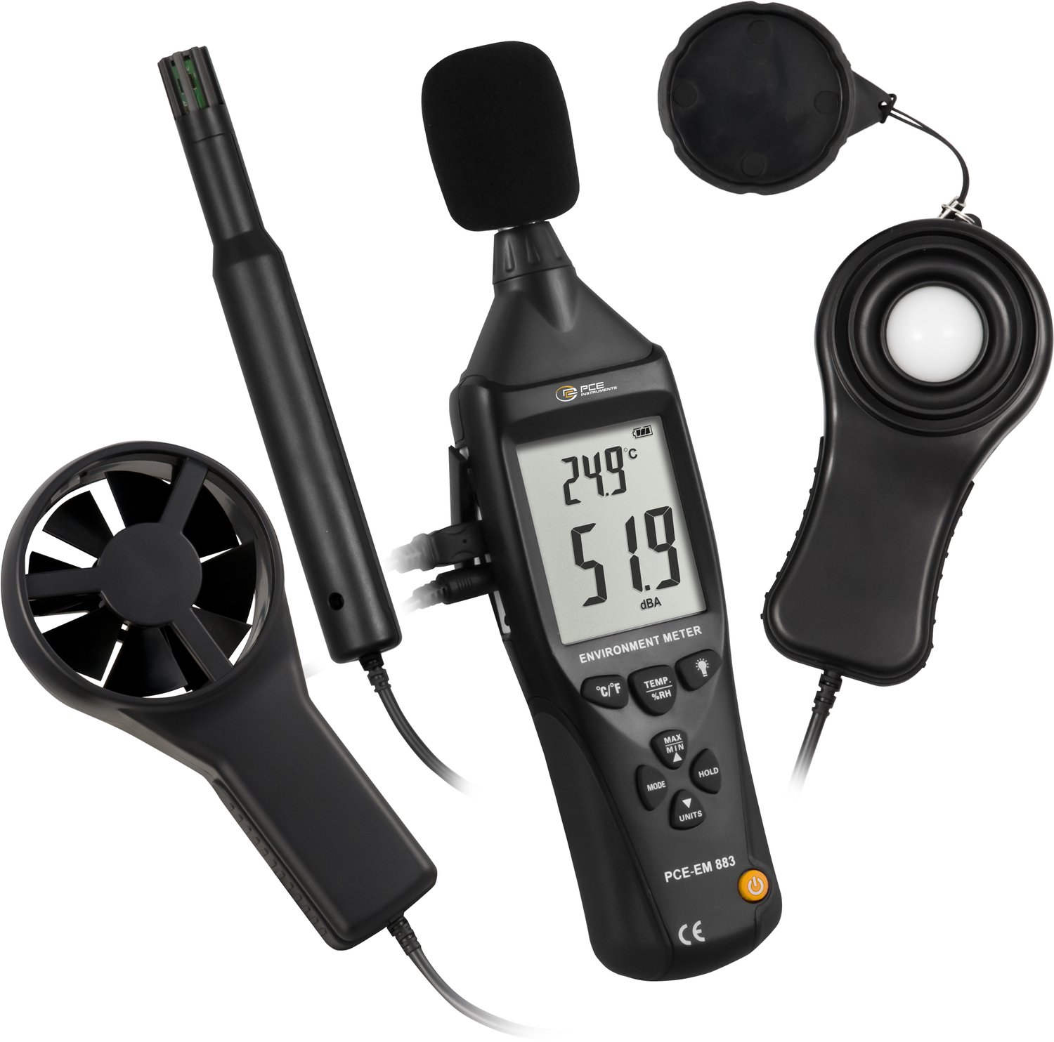 PCE Instruments PCE-EM 883 Anémomètre 0.5 à 30 km/h
