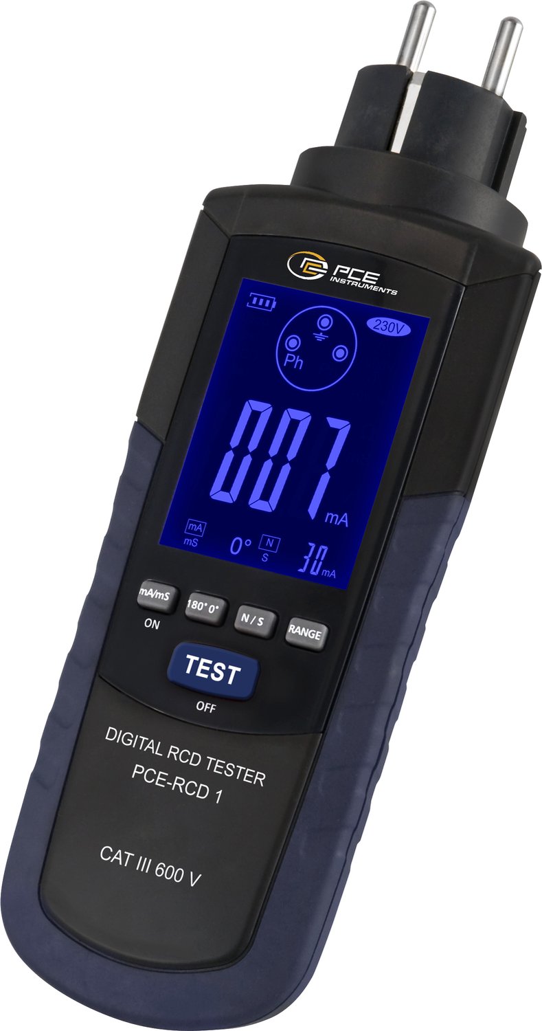 PCE Instruments PCE-RCD 1 Testeur dinstallation Norme VDE 0100-600