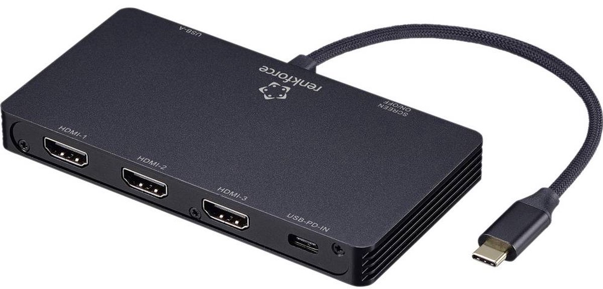Renkforce Station daccueil USB-C® RF-USBHA-550 Convient pour les marques: universel alimentation USB-C®