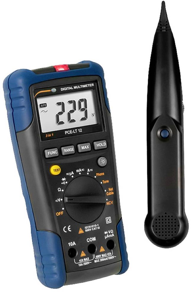 PCE Instruments PCE-LT 12 Multimètre numérique Affichage (nombre de points): 1999