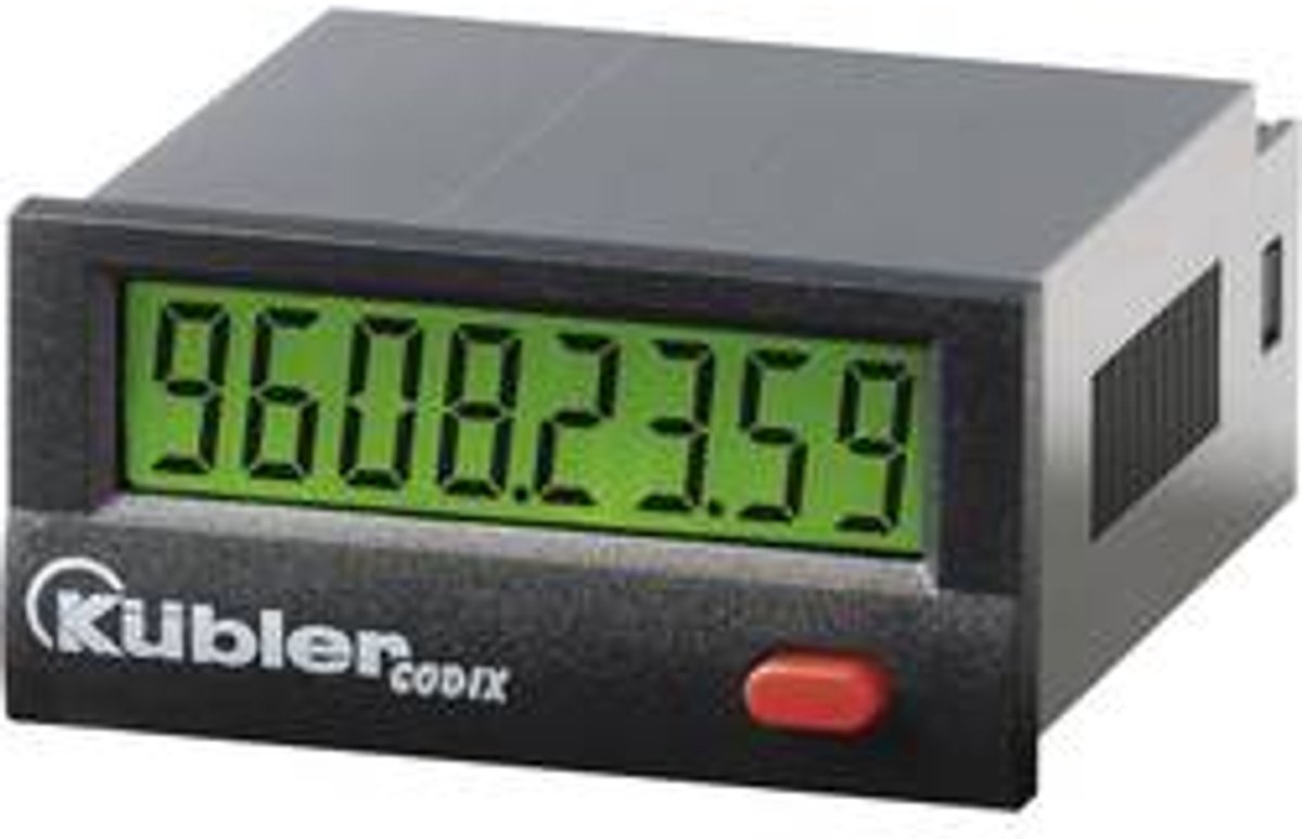 Compteur horaire électronique LCD 9999h59m59s/ 9999999.9s dimensions 45 x 22 mm Kübler Group Codix 135