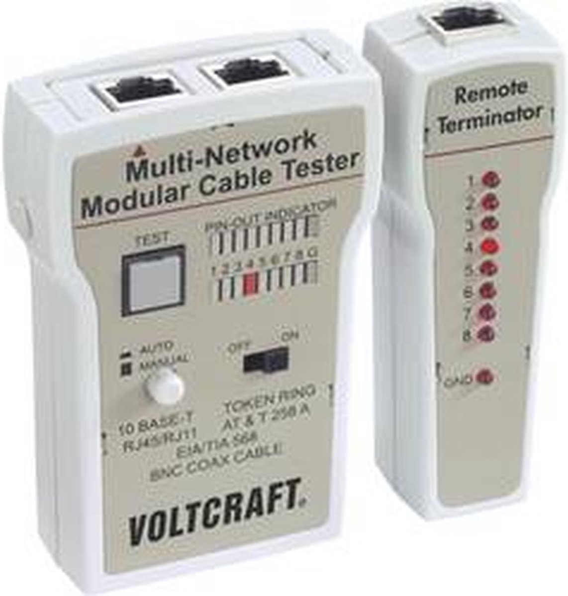 Testeur de câbles CT-2 VOLTCRAFT CT-2 Adapté à RJ 45, BNC, RJ 11