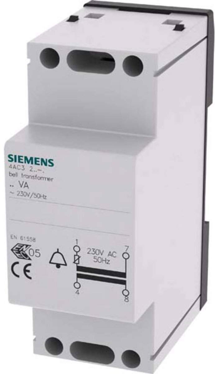 Siemens 4AC32140 Transformateur de sonnette 8 V, 12 V, 24 V 2 A