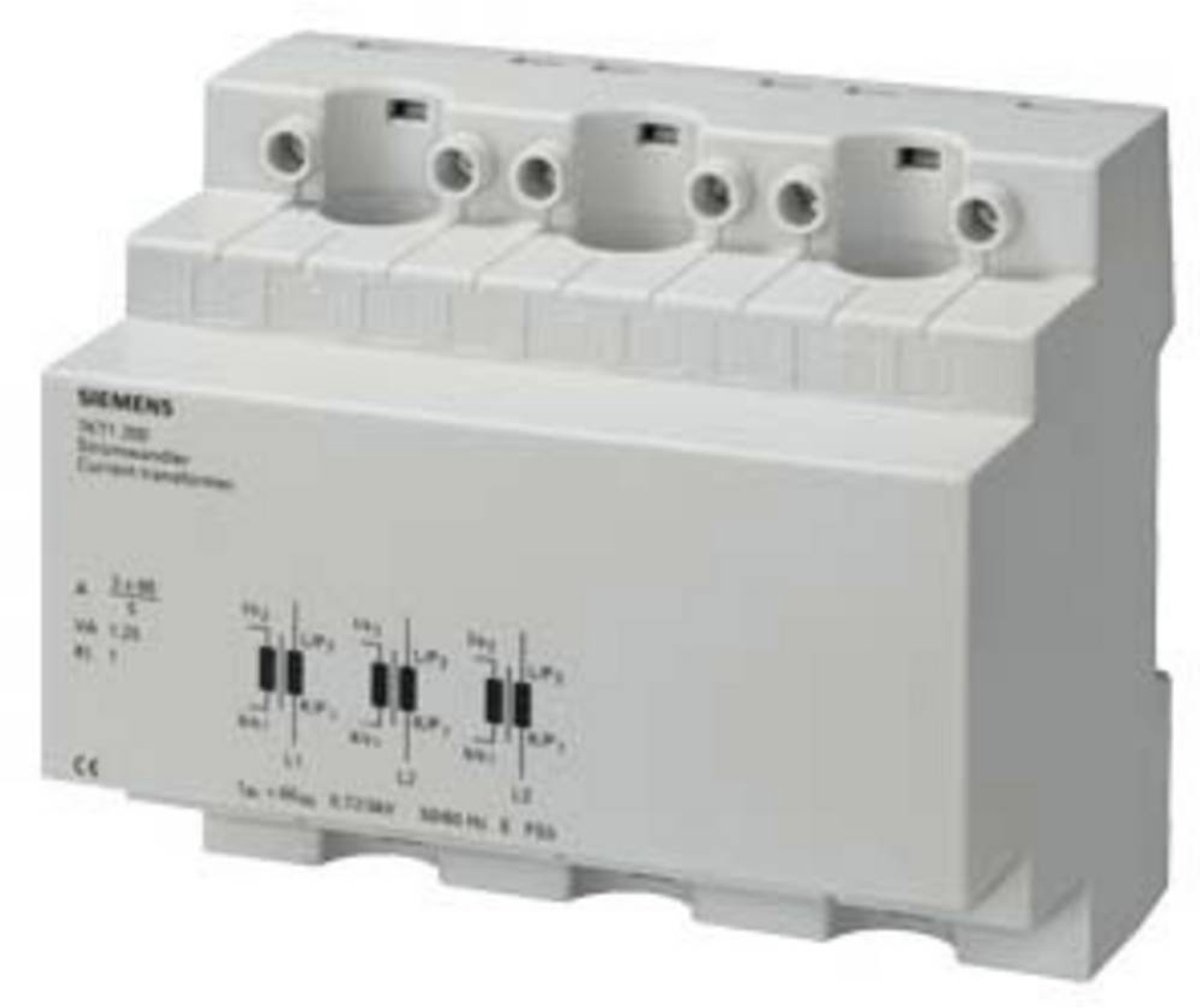 Siemens 7KT1200 7KT1200 Transformateur de courant triphasé Courant primaire 60 A Courant secondaire 5 A Diam. de passage du conducteur:13 mm Fixation par vis 1
