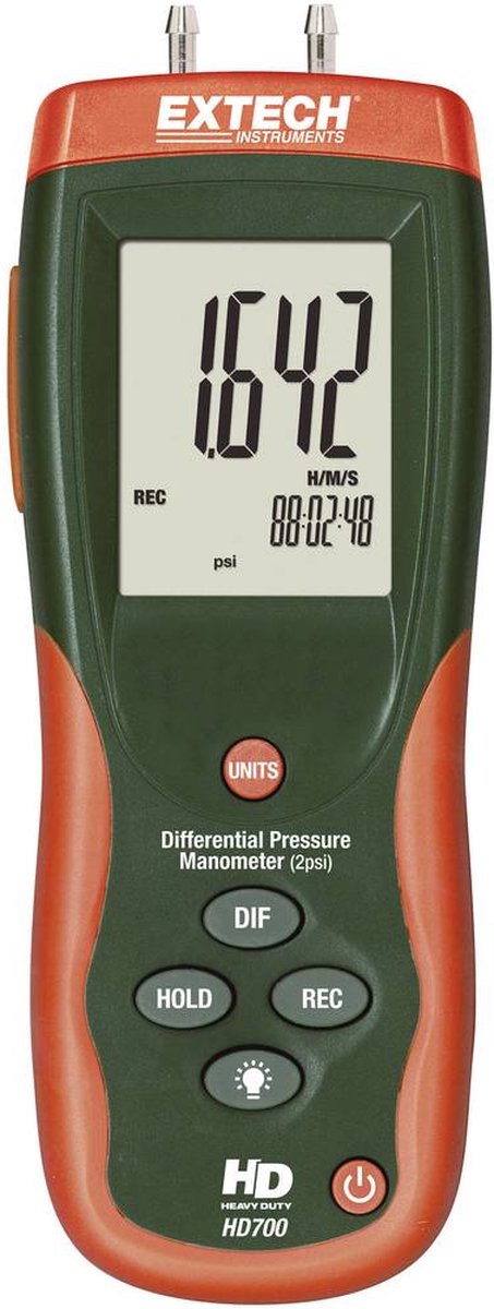 Extech HD700 Appareil de mesure de la pression pression atmosphérique 0 - 0.1378 bar avec interface USB