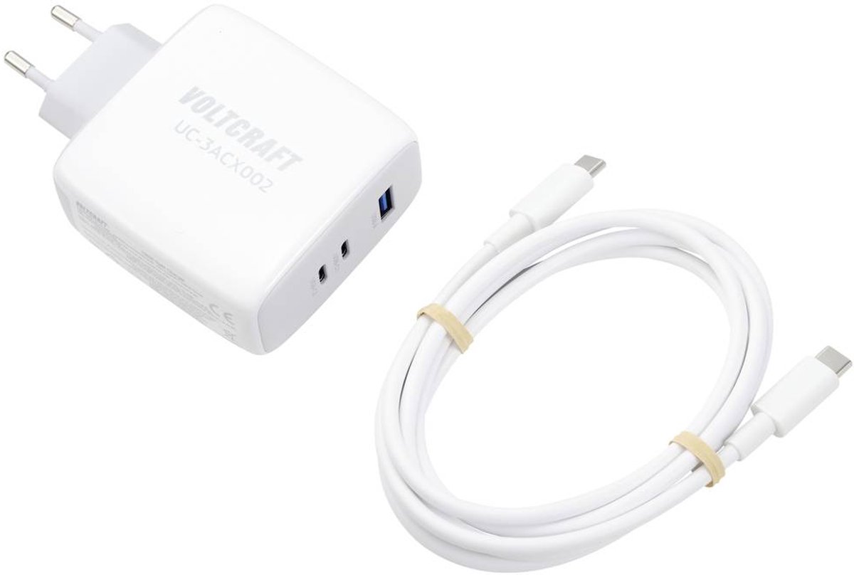 VOLTCRAFT UC-3ACX002 Chargeur USB 100 W intérieure Courant de sortie (max.) 5 A 3 x 1x USB-A, 2x USB-C® GaN