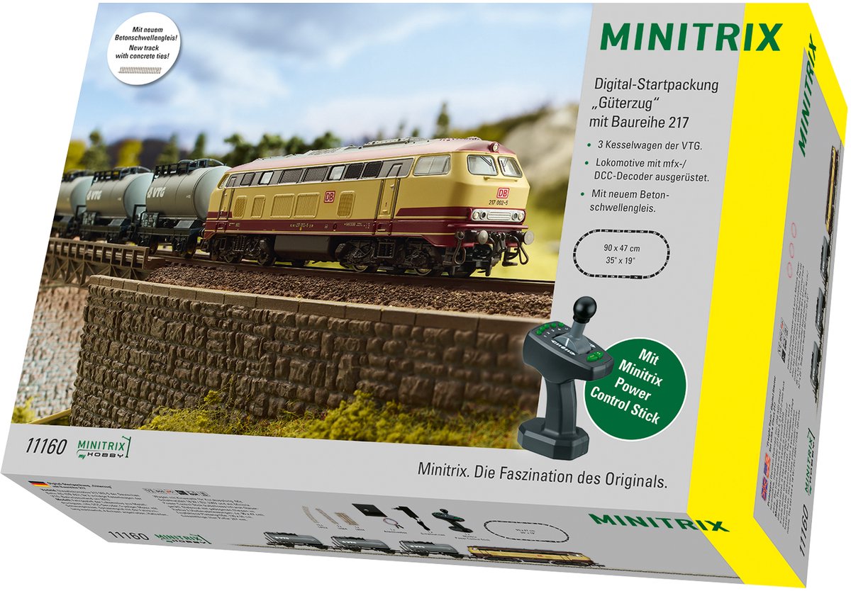 MiniTrix T11160 Kit de démarrage numérique pour train de marchandises avec série 217