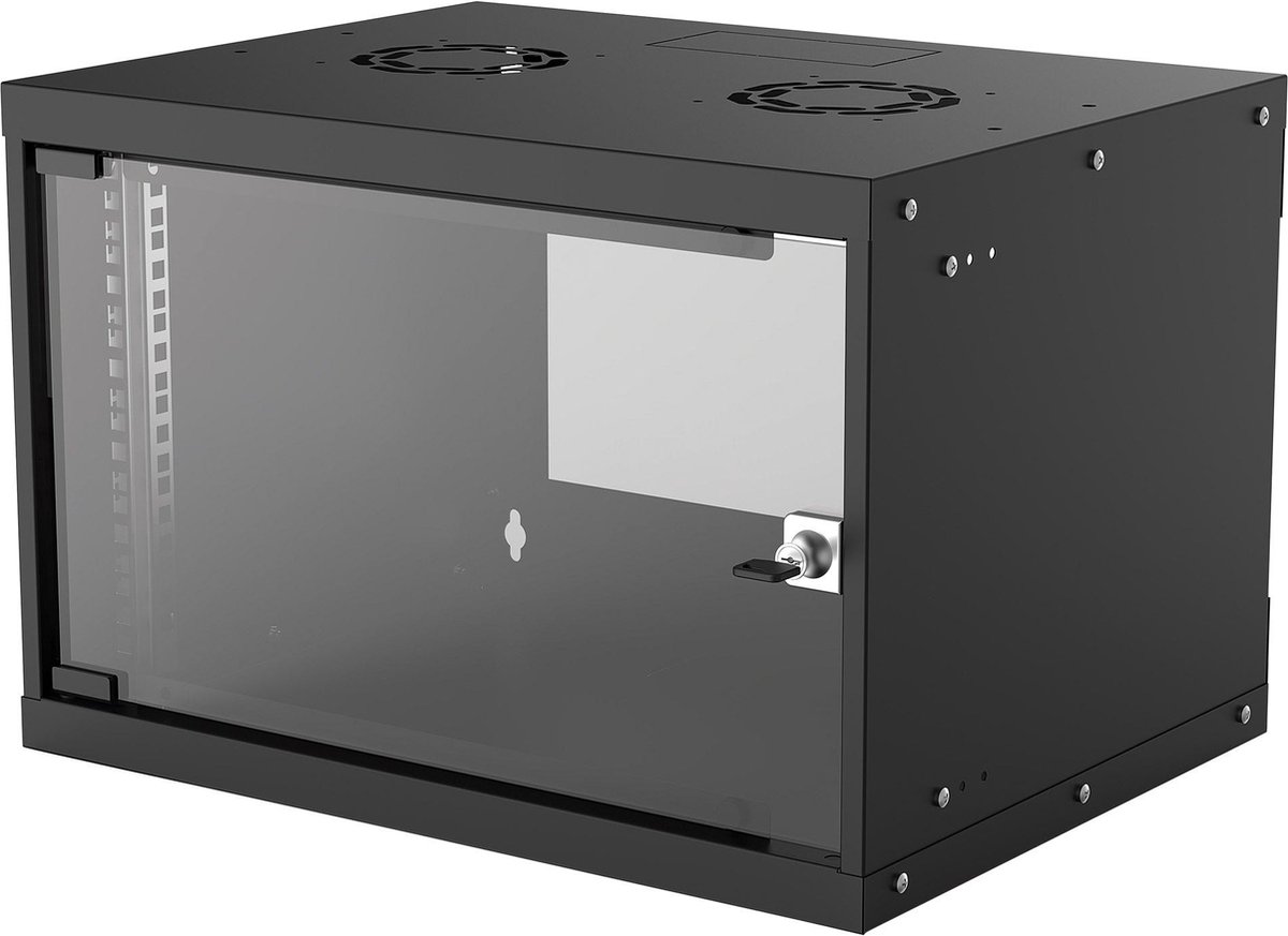 Intellinet Basic Line 6HE Boîtier mural 19 (l x H x P) 540 x 353 x 400 mm 6 UH noir (RAL 9005)