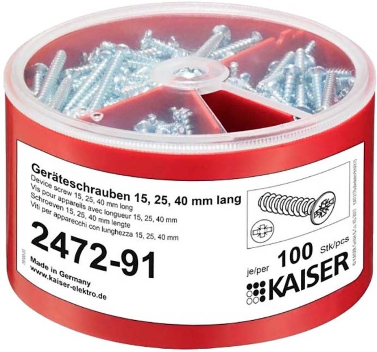 Kaiser Elektro 2472-91 Boîte de vis de montage 100 pc(s)