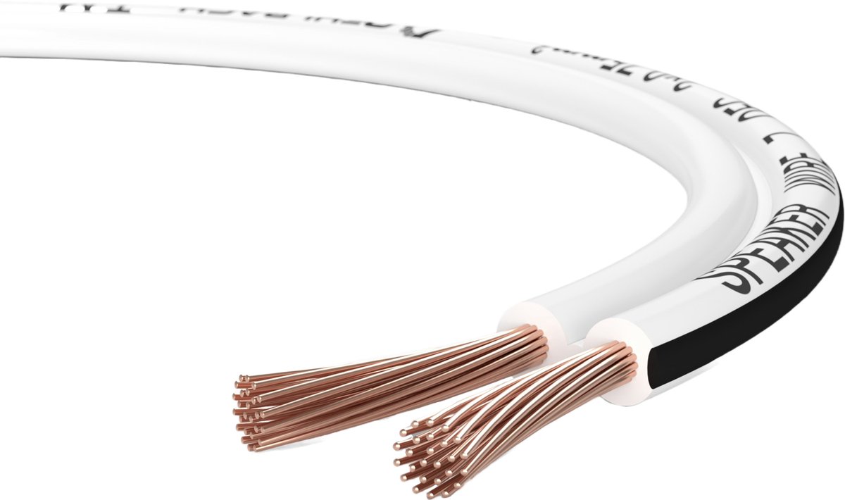 Oehlbach 207 Câble haut-parleur 2 x 0.75 mm² + 2 x 0.75 mm² blanc 20 m