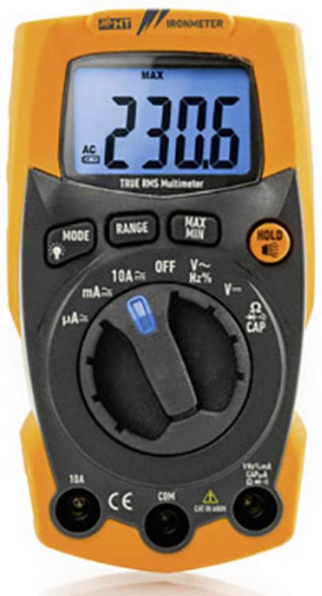 HT Instruments IRONMETER Multimètre numérique avec rétroéclairage de lécran CAT III 600 V Affichage (nombre de points): 4000