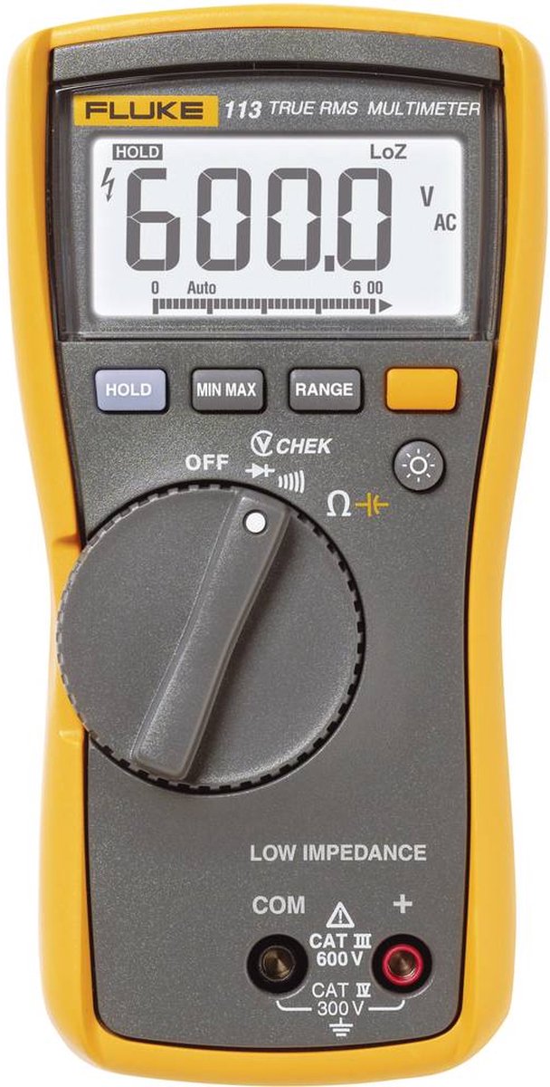 Multimètre numérique Fluke 113 LoZ CAT III 600 V Affichage (nombre de points): 6000