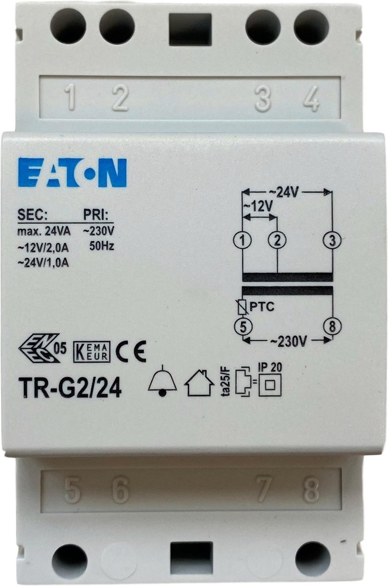 Eaton Y7-272484 Transformateur dalimentation universel 1 x 230 V 2 x 12 V, 24 V 1.9 W 2 A