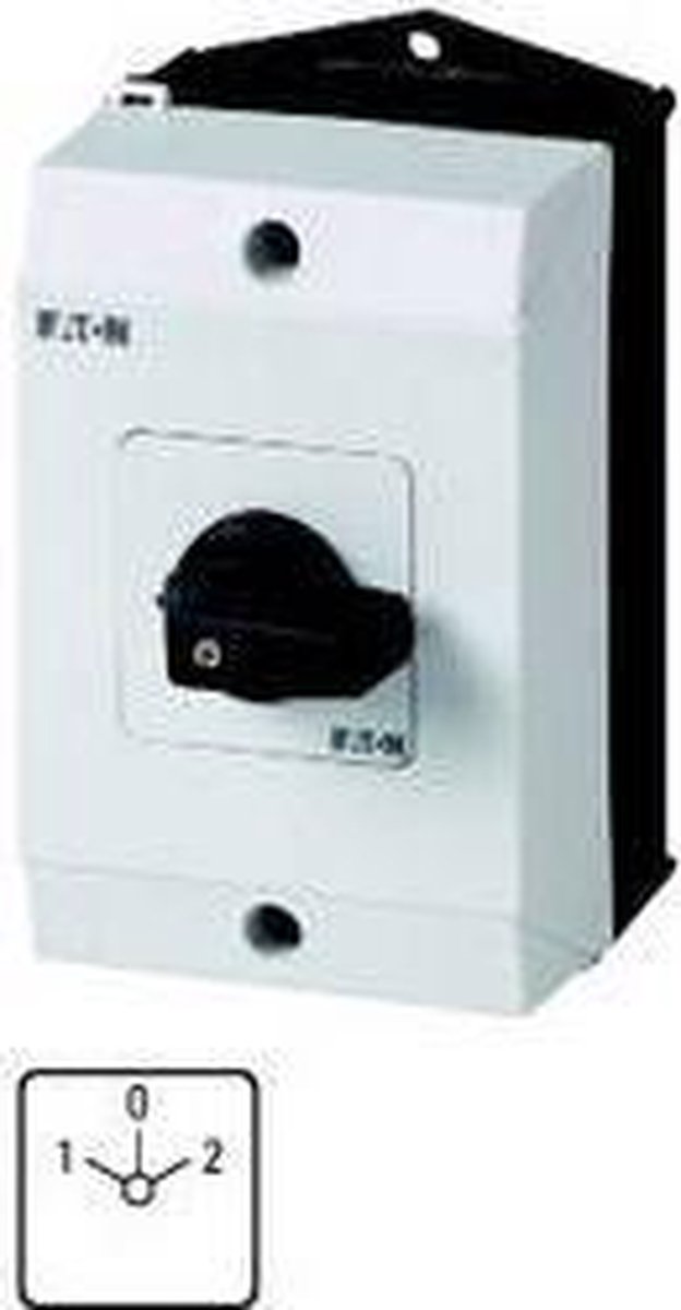 Eaton T0-3-8212/I1 Commutateur à cames avec position zéro 20 A 2 x 60 ° gris, noir 1 pc(s) Piece