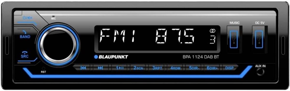 Autoradio Blaupunkt BPA 1124 DAB BT kit mains libres bluetooth, tuner DAB+