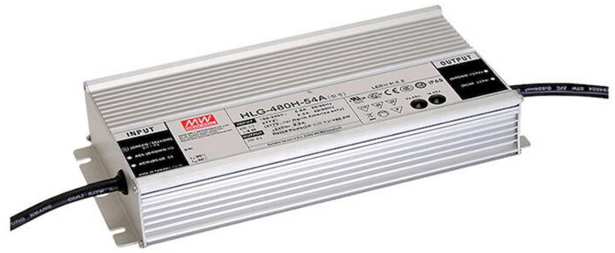 MEAN WELL HLG-480H-48 Driver LED, bloc dalimentation LED 10 A Alimentation LED à tension constante, à courant constant