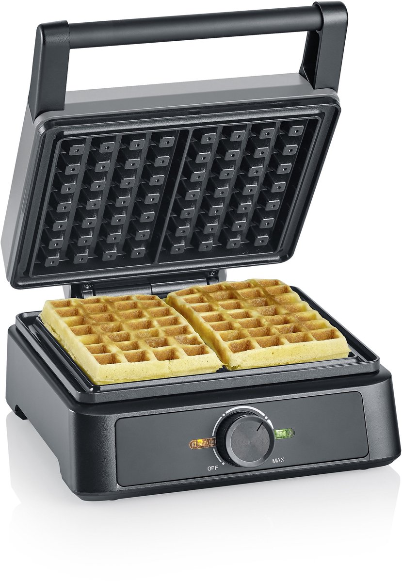 Severin WA 2125 Gaufrier voyant lumineux noir, anthracite