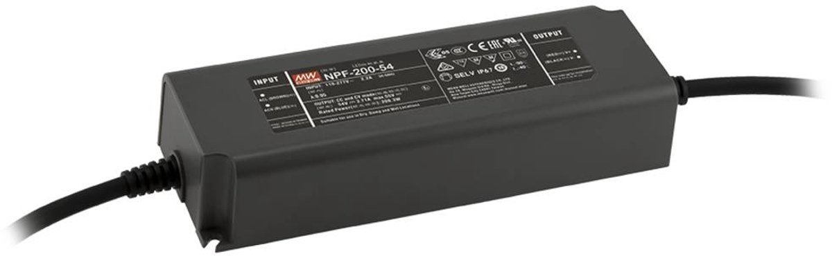 MEAN WELL Driver de LED à tension constante, à courant constant 200.3 W 3.71 A non dimmable 1 pc(s)