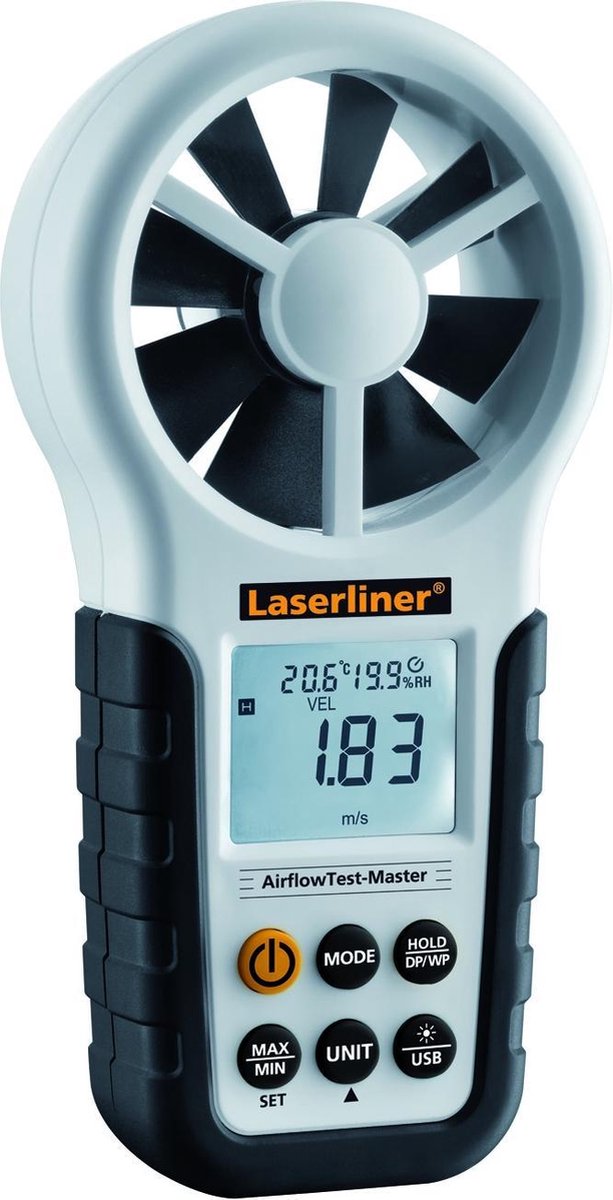 Laserliner AirflowTest-Master Anémomètre 0.8 à 30 m/s avec interface USB