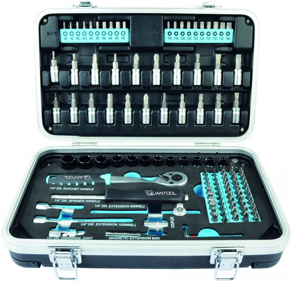 Brüder Mannesmann QUANTOOL Q25003 Jeu dembouts 116 pièces 1/4 (6.3 mm)