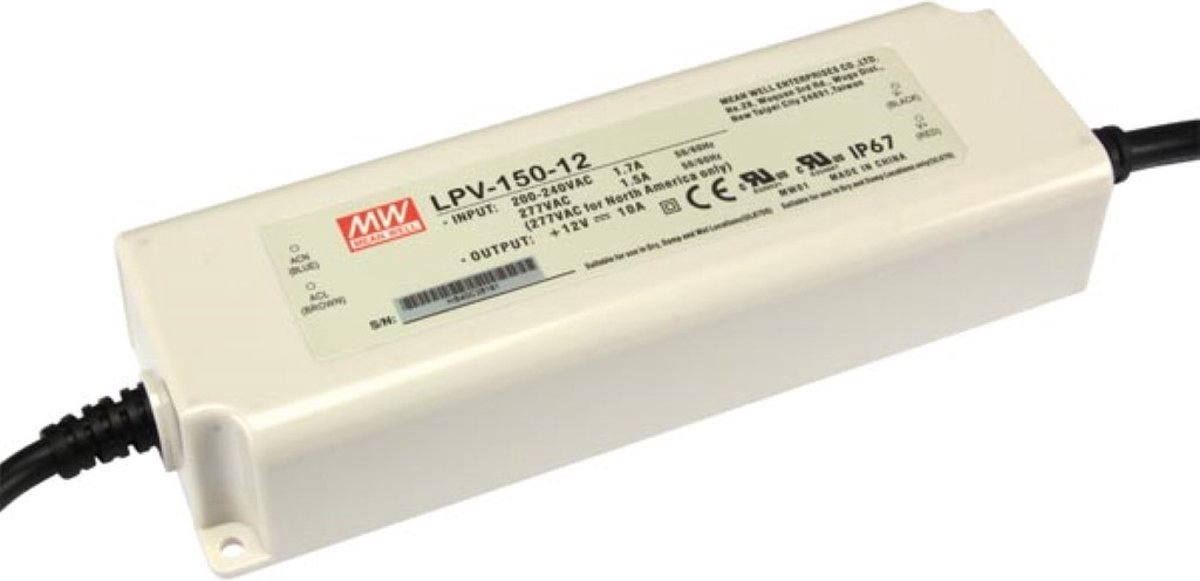 MEAN WELL LPV-150-12 Bloc dalimentation à découpage 12 V/DC 10 A 120 W
