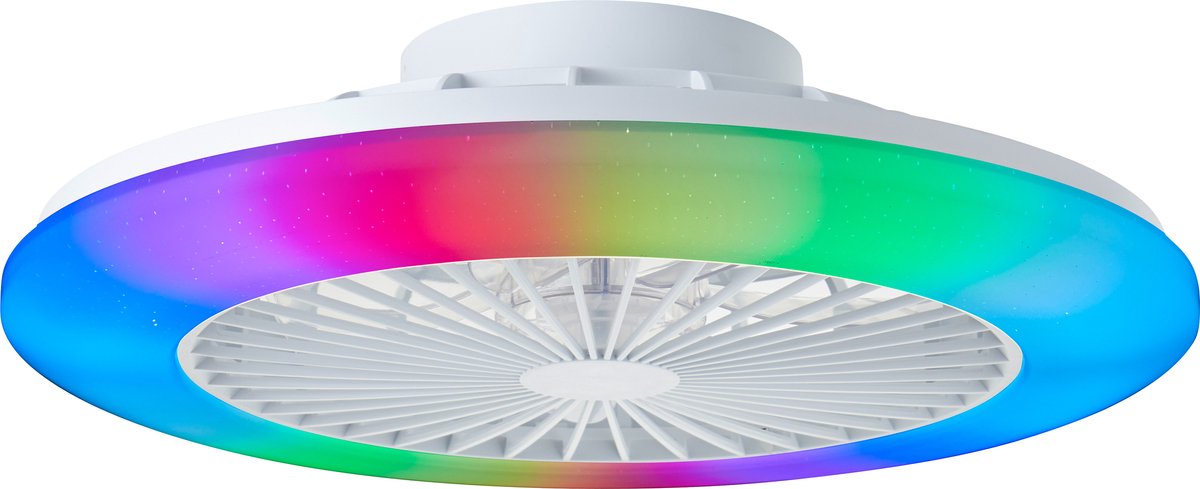 Brilliant G60020/05 Salerno Plafonnier LED avec ventilateur Module LED LED intégrée 40 W blanc