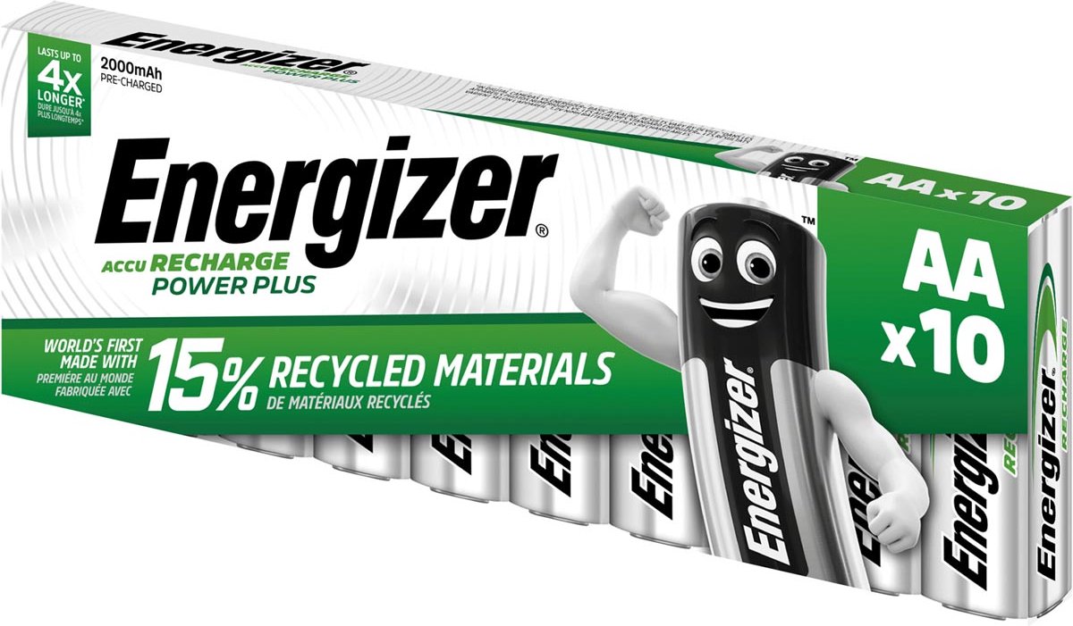 Pile rechargeable LR6 (AA) NiMH Energizer Power-Plus HR06 E300626800 2000 mAh 1.2 V 10 pc(s)