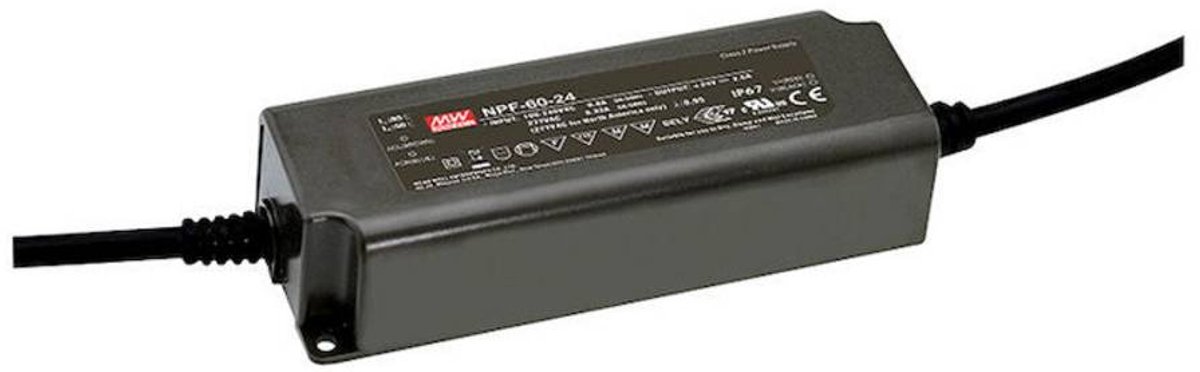 Driver LED MEAN WELL NPF-60-24 24 V 2.5 A Courant constant+tension constante
