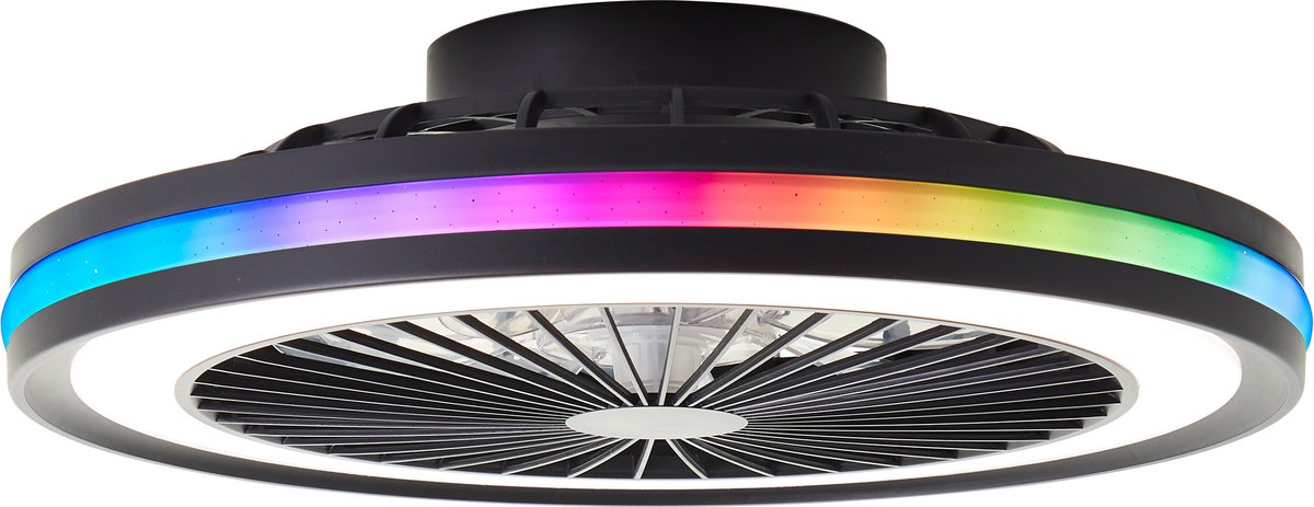 Brilliant G99280/06 Palmero Plafonnier LED avec ventilateur Module LED LED intégrée 40 W noir