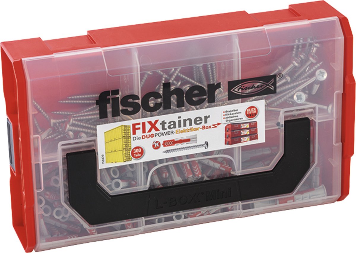 Assortiment de chevilles DUOPOWER avec vis Fischer DUOPOWER 535970 300 parties