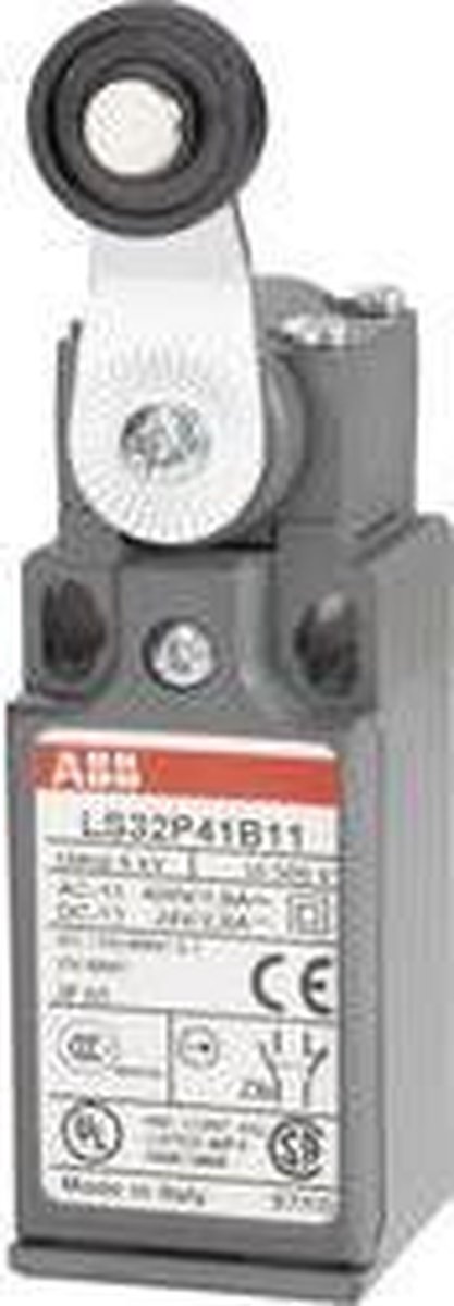 ABB 1SBV010341R1211 LS32P41B11 Interrupteur de fin de course 400 V/AC 1.8 A levier à galet à rappel IP65 1 pc(s)