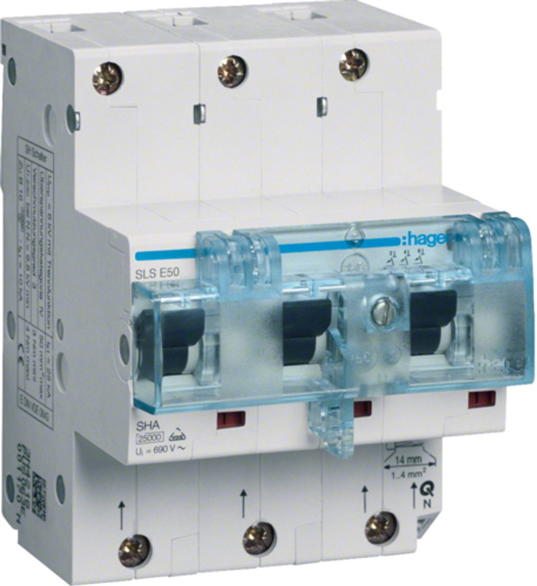 Hager HTN350E HTN350E Disjoncteur 3 pôles 35 A