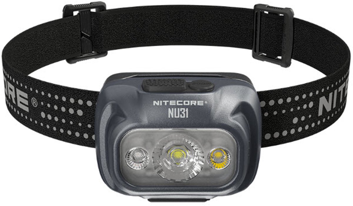 Lampe frontale LED NiteCore NU31 grau à batterie 550 lm 147 h NC-NU31-GR