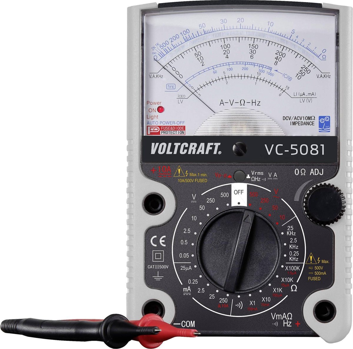 VOLTCRAFT VC-5081 Multimètre analogique CAT III 500 V