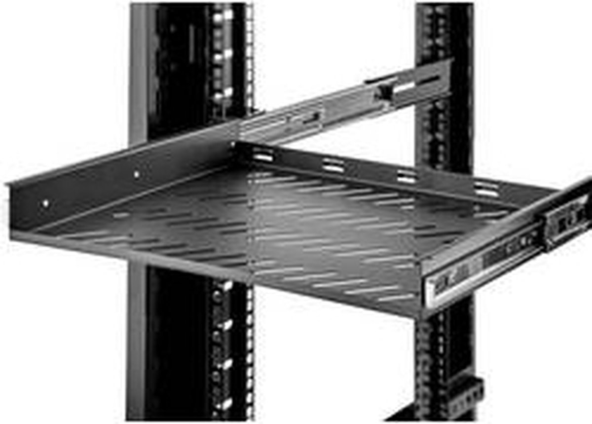 Renkforce RF-3432148 19 pouces 1 UH extensible adapté à une baie de profondeur: à partir de 400 mm noir