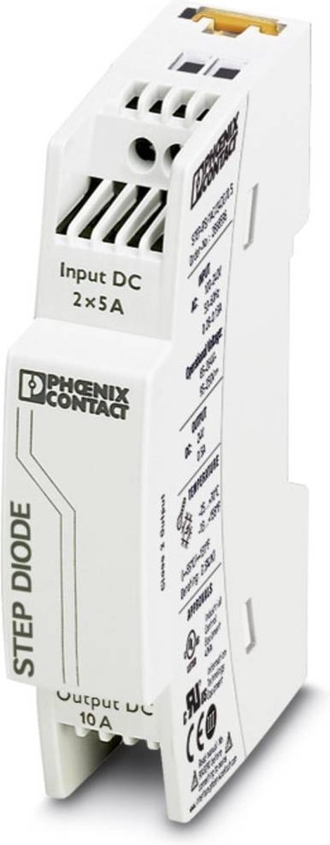 Module de redondance rail DIN Phoenix Contact STEP-DIODE/5-24DC/2X5/1X10 10 A Nbr. de sorties: 1 x