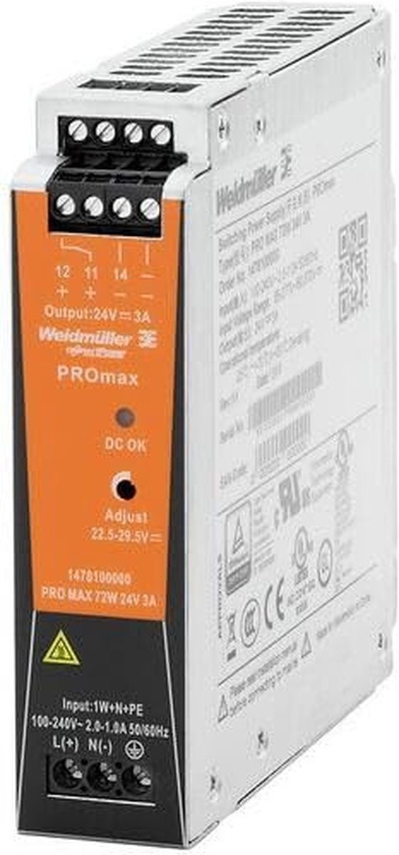 Alimentation à découpage Weidmüller PRO ECO 120W 12V 10A 16 V/DC 10 A 120 W
